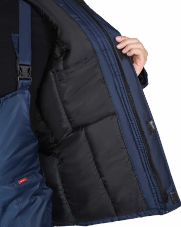 Костюм "СИРИУС-Рост-Норд" куртка, п/к, т-синий с васильковым. Тк.Оксфорд р. 112-116/182-188