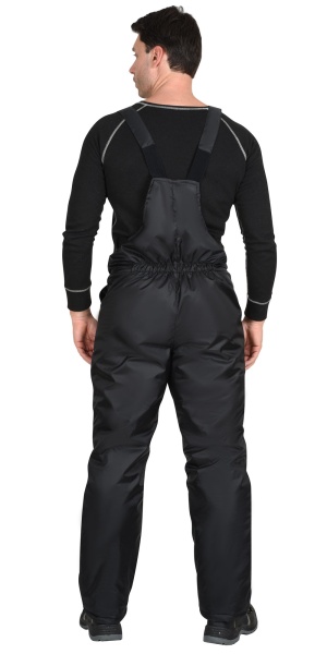 Полукомбинезон зимний универсальный тк. Оксфорд черный р.  88-92/170-176