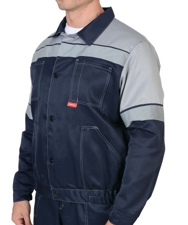 Костюм "СИРИУС-ЛЕГИОНЕР" куртка, полукомбинезон синий с серым и СОП 50мм р.  96-100/170-176