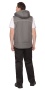 Жилет "СИРИУС-АЛЕКС" (на подкладке тафетта) с капюшоном темно-серый  р.  96-100 (ЧЗ)