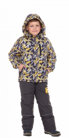 Костюм детский зимний "Форсаж" жёлтый (134)