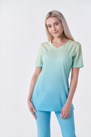 14-14135 Куртка женская Грета (170, 92, 100, /Градиент Голубой)