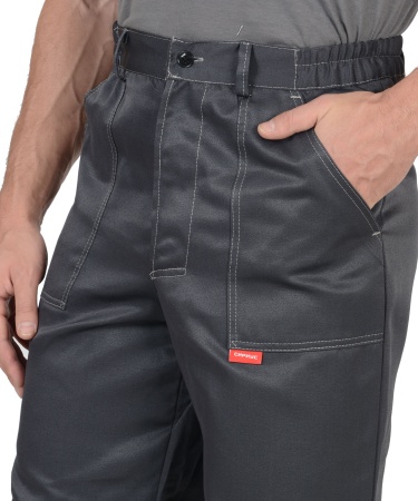 Костюм "СИРИУС-ЛЕГИОНЕР": лето  куртка, брюки т.серый с красным и СОП 50 мм. р. 104-108/182-188