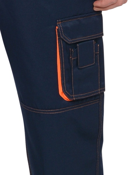 Полукомбинезон "СИРИУС-CROWN" синий с оранжевым р.  88-92/170-176