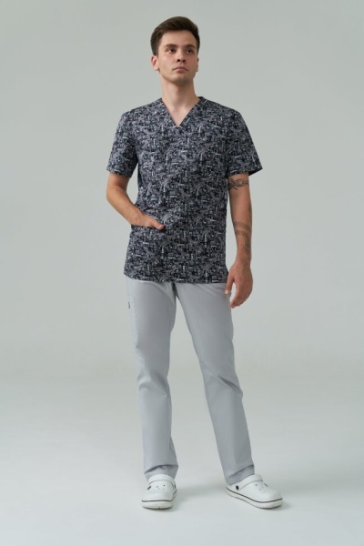 T329 Куртка мужская Принт-стрейч (182, 104, 92, /Авто 1)