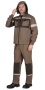 Костюм "СИРИУС-РОДОС"мужской:куртка,брюки(св.-коричневый с т.-коричневым)тк.Родос р.  96-100/170-176