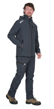 Куртка "СИРИУС-Спейс" софтшелл сине-серая ТА р.  88-92/170-176 (ЧЗ)