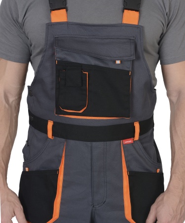 Полукомбинезон "СИРИУС-МАНХЕТТЕН" т.серый с оранжевым и черным р.  96-100/170-176