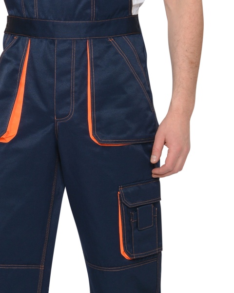 Полукомбинезон "СИРИУС-CROWN" синий с оранжевым р.  88-92/170-176