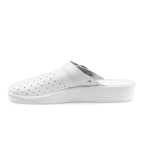 Туфли сабо мужские с ремешком искусственная кожа Белые 10-12-2 разм. 41