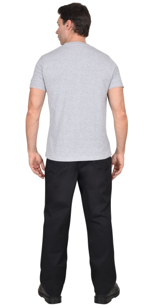 Футболка меланж серый  160г/м2 р.4XL