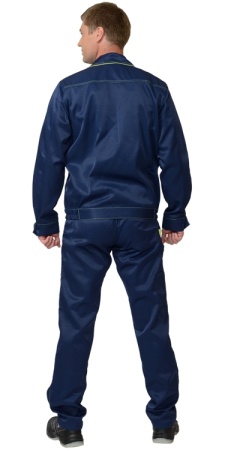 Костюм "СИРИУС-ДОКЕР" летний: куртка кор., п/комб. синий с лимонным р.  88-92/170-176